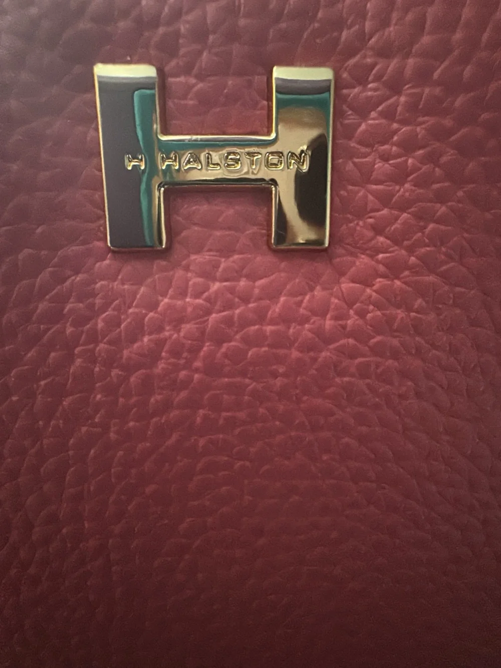 Vintage H by Halston Coral Pink Zip Wallet with Gold Hardware